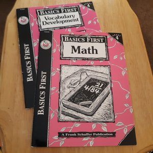 Vocabulary & Math Workbooks Grade 4